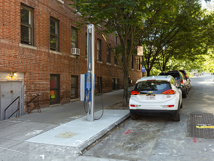New York City curbside charging station