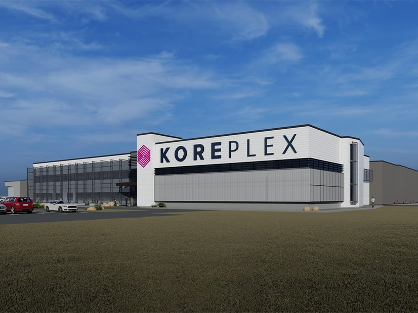 Computer-generated image of the 1.3 million sq. ft. KOREPlex battery plant that KORE Power is building in Buckeye, Ariz., near Phoenix. The facility will produce battery cells for electric vehicles and standalone storage.