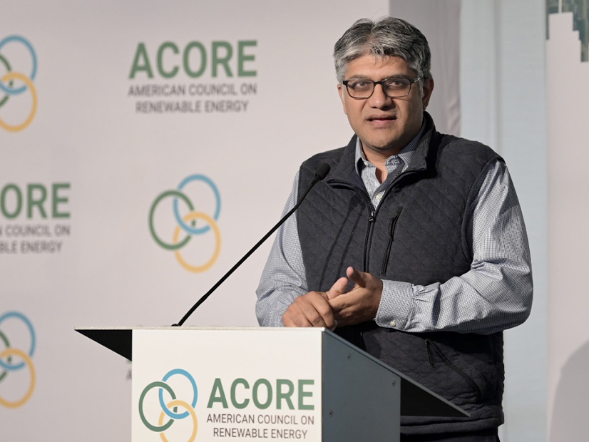 Jigar Shah, director of DOE's Loan Programs Office, at ACORE's Finance Forum on Wednesday.