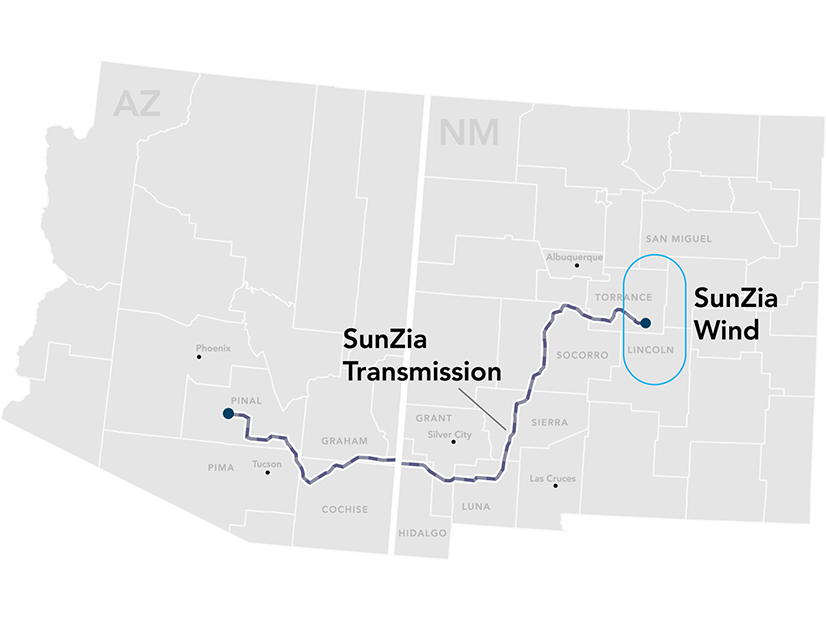 SunZia Transmission will move New Mexico wind power into Arizona, where it will be delivered to markets in that state and California.