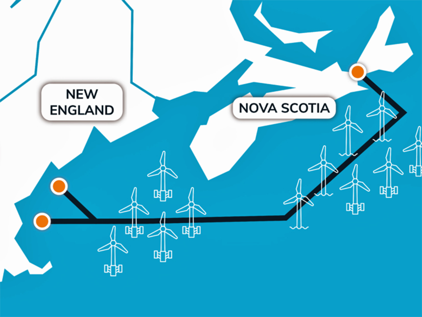 A coalition of energy developers is advocating for an offshore wind power transmission link between New England and Canada's Maritime provinces.