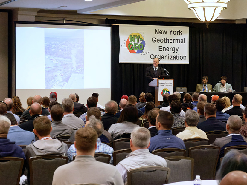 A full house at the 2023 NY-GEO geothermal heat pump conference on Thursday, April 26 in Colonie, N.Y.