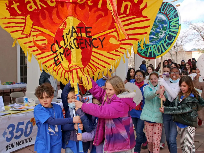Youth rally for climate action during Roundhouse Climate Justice Day in New Mexico in February.