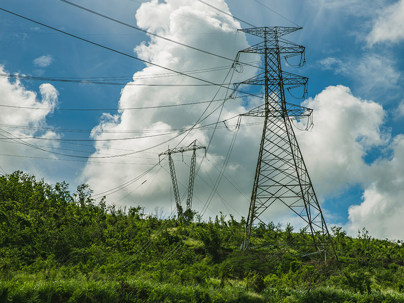Damaged transmission lines in Puerto Rico after Hurricane Maria. 