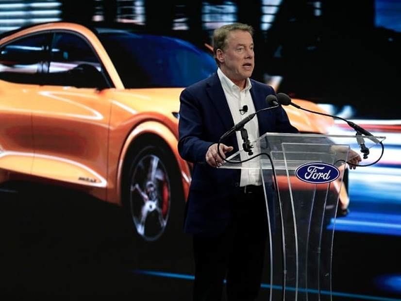 Bill Ford, executive chair of Ford Motor Co., announces the company's planned battery factory in Michigan in February.