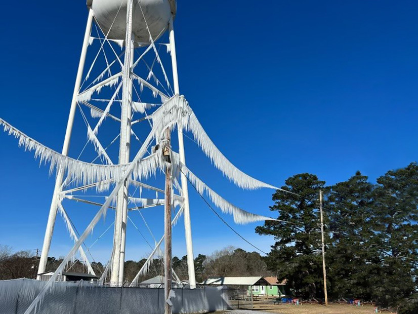 Entergy Arkansas' distribution lines on Dec. 23