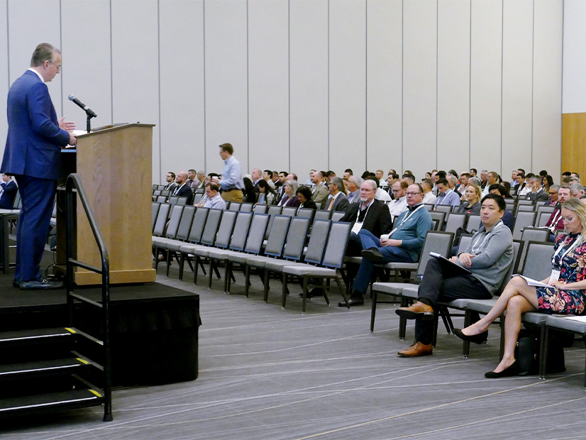 ERCOT CEO Pablo Vegas delivers the keynote address during Infocast's ERCOT Market Summit.