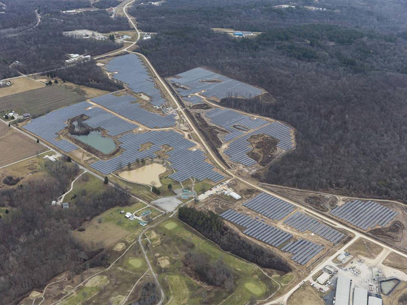 A Duke Energy Indiana solar farm near Bloomington, Ind.