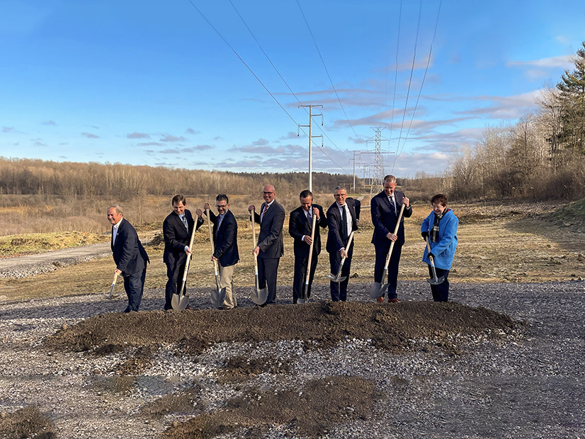 Ceremonial groundbreaking for Smart Path Connect in Massena, N.Y.