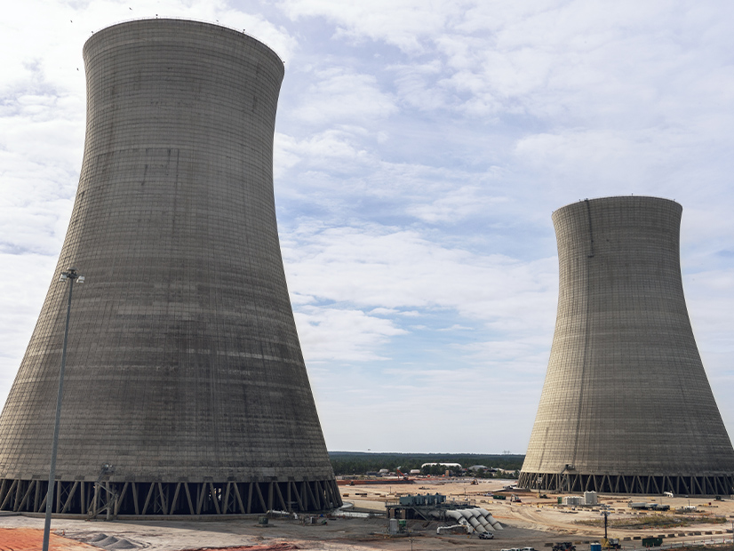 Vogtle Units 3 and 4 cooling towers nearing completion in November. Vogtle Units 3 and 4 cooling towers nearing completion in November.