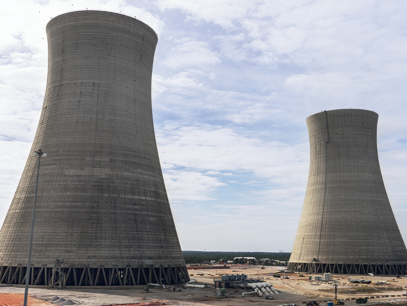 Vogtle Units 3 and 4 cooling towers nearing completion in November.