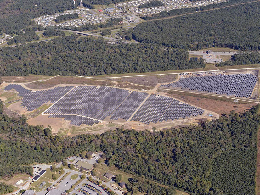 The Camp Lejeune solar project in Camp Lejeune, N.C.