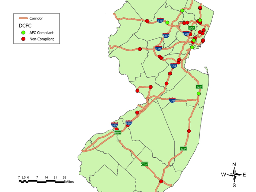 NEVI compliant DC fast chargers and non-compliant DCFCs 