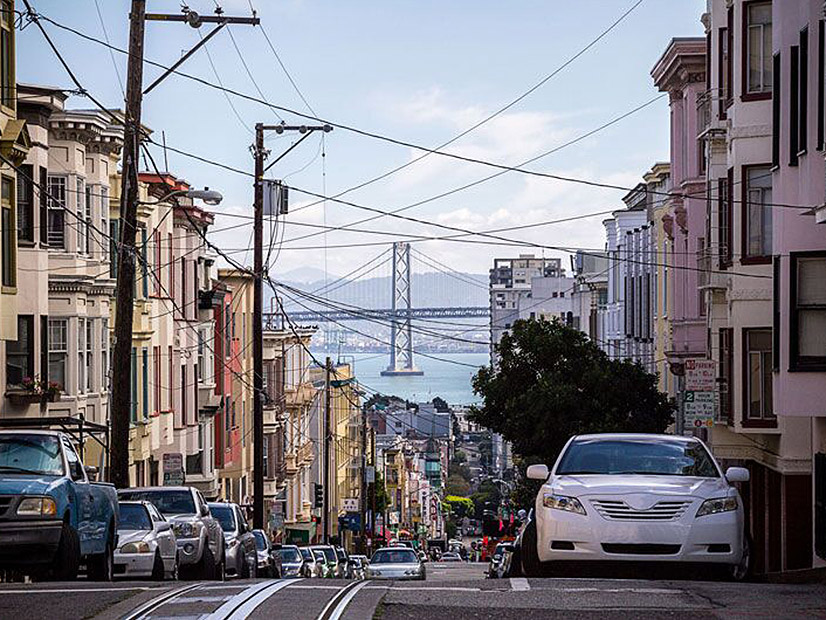 Distribution lines in San Francisco