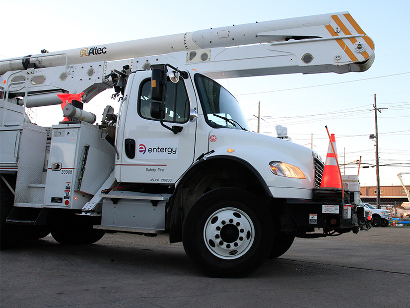 Entergy bucket trucks