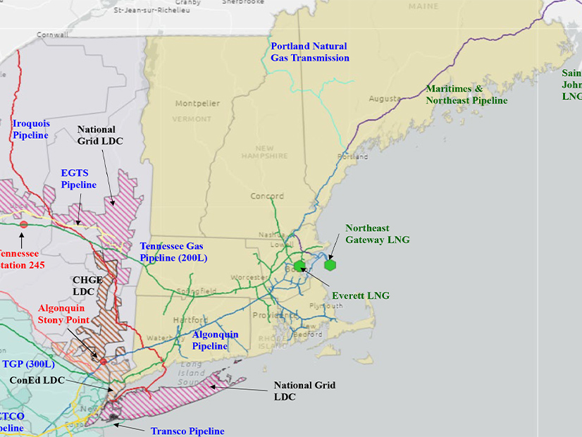 Interstate pipelines serving Eastern New York (2022)