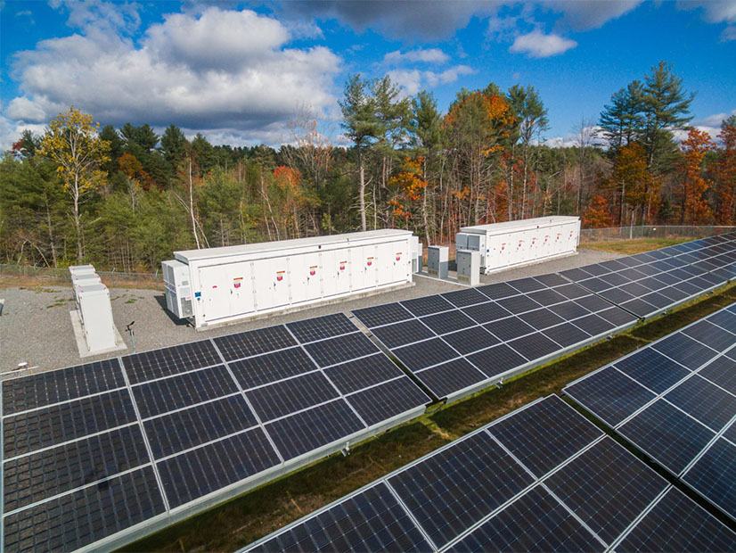 NRDC is worried that solar-plus-storage project, like this one in Massachusetts, could be undervalued by ISO-NE's planned approach to capacity accreditation.