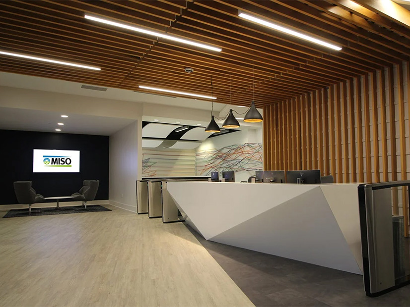 MISO's lobby at its Carmel, Ind., headquarters