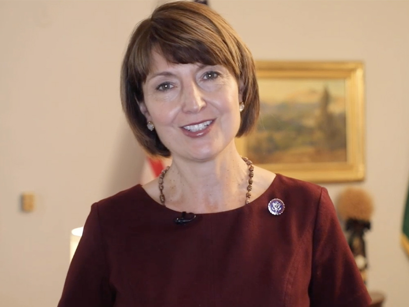 U.S. Rep. Cathy McMorris Rodgers (R-Wash.), speaks on the National Clean Energy Week livestream Tuesday, Sept. 27.