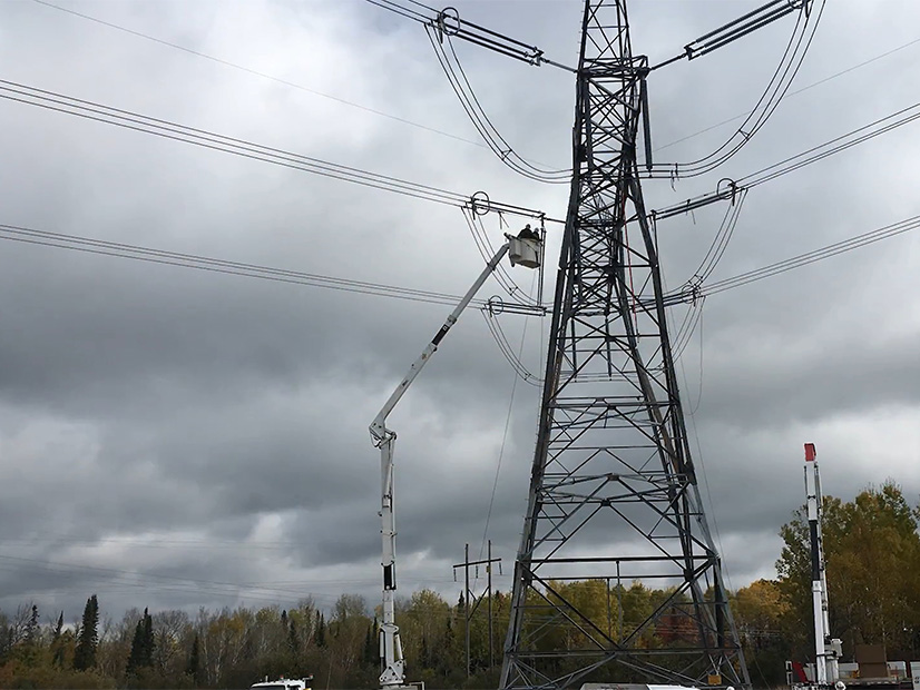Xcel Energy line work in Northern Minnesota