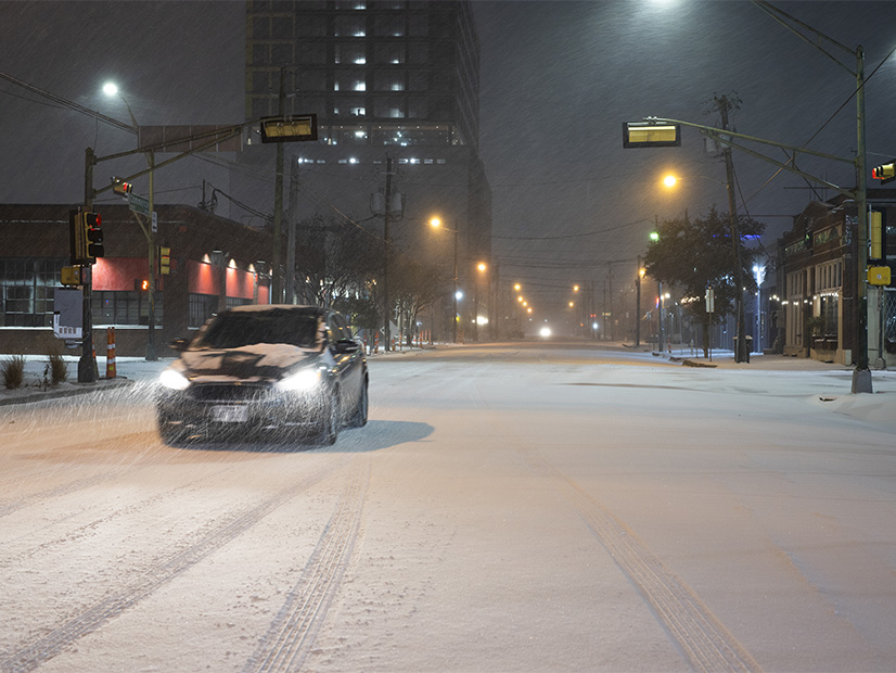 Dallas streets during February's winter storm