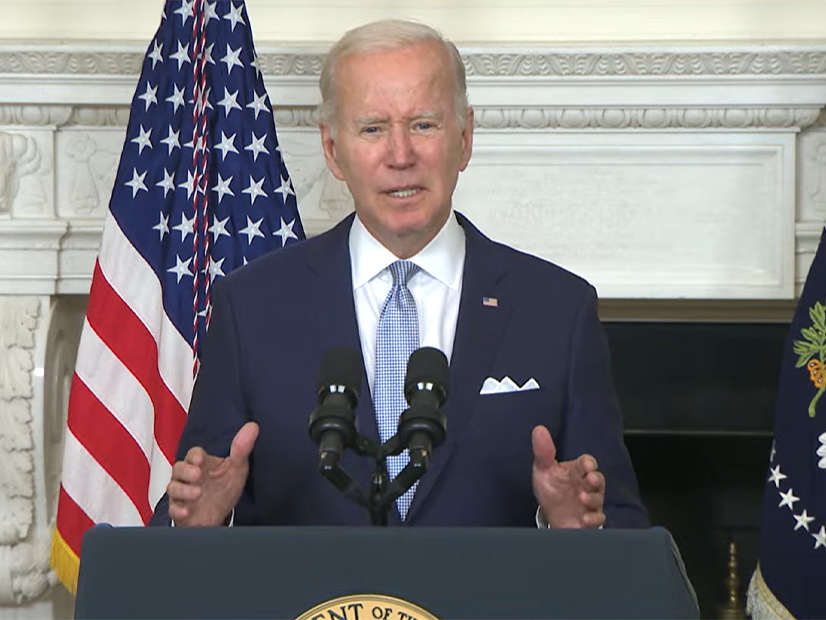 Speaking at the White House on Thursday, President Joe Biden urged Congress to pass the Inflation Reduction Act, with close to $370 in funding for a range of clean energy initiatives.