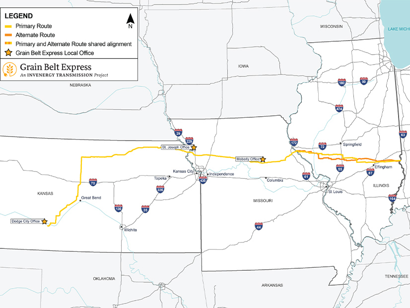 Grain Belt Express project map