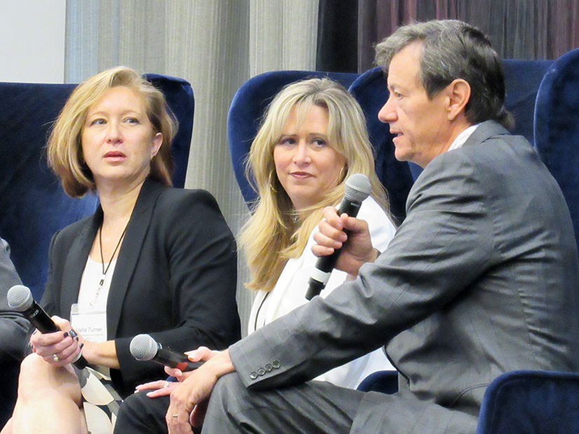 From left: Usha-Maria Turner of Oklahoma Gas and Electric, ITC's Krista Tanner and Advanced Power Alliance's Steve Gaw
