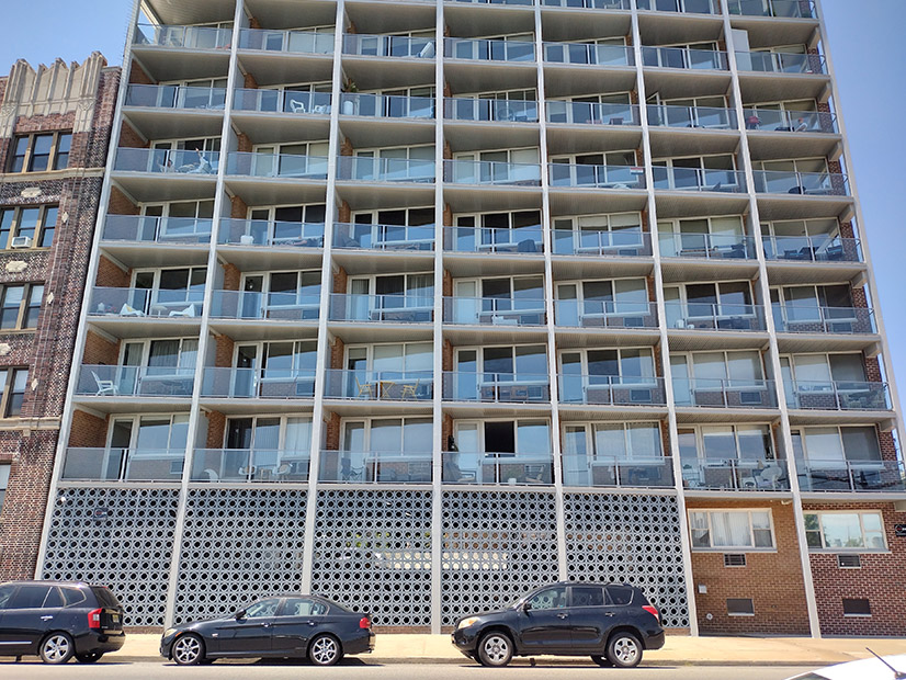 This apartment building in Weehawken was awarded a grant of $1,500 for equipment and $5,000 for preparation to install an EV charger under a state incentive program aimed at encouraging the installation of EV chargers at multiunit dwellings.