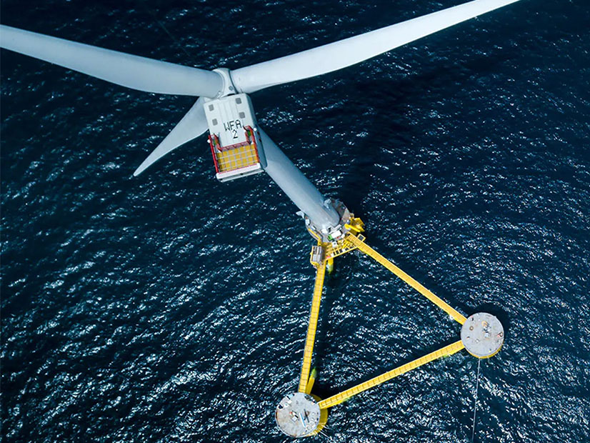 Wind power off the coast of California will require floating platforms because of ocean depths.