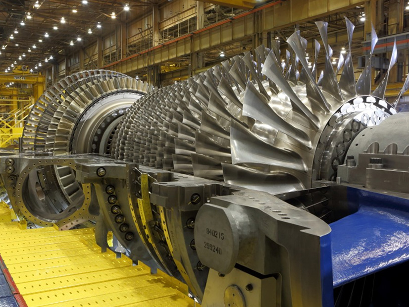 A GE gas turbine like the ones used at Hunterstown Generating Station 810 MW natural gas-fired Combined Cycle power plant in Pennsylvania