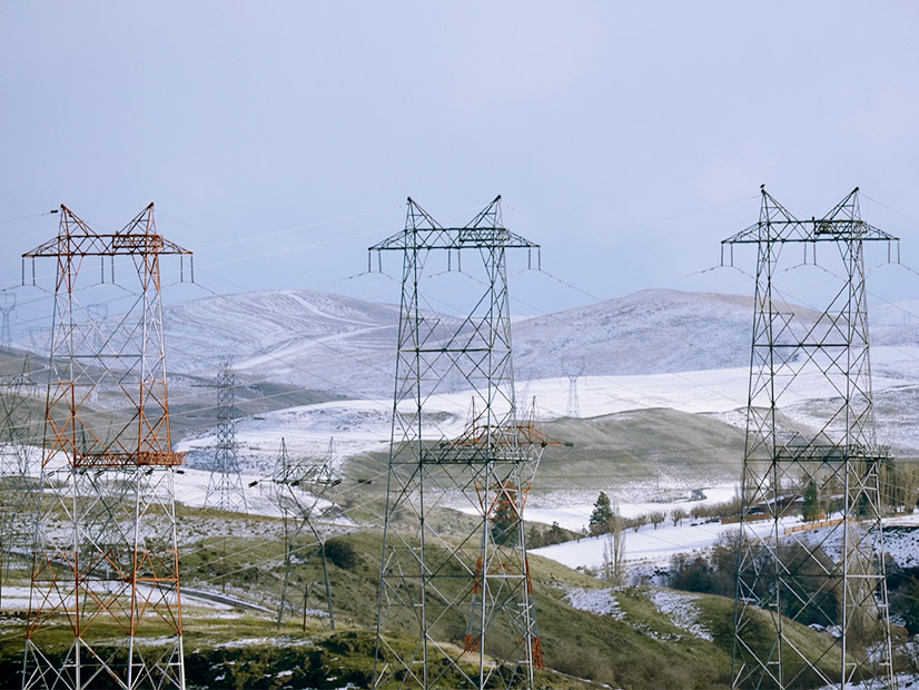 BPA transmission lines near The Dalles Dam.