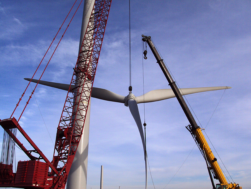 Construction at an Invenergy wind facility