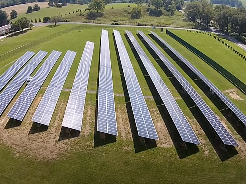 The 550-kW BARC Electric Cooperative community solar project is located near Lexington, Va.