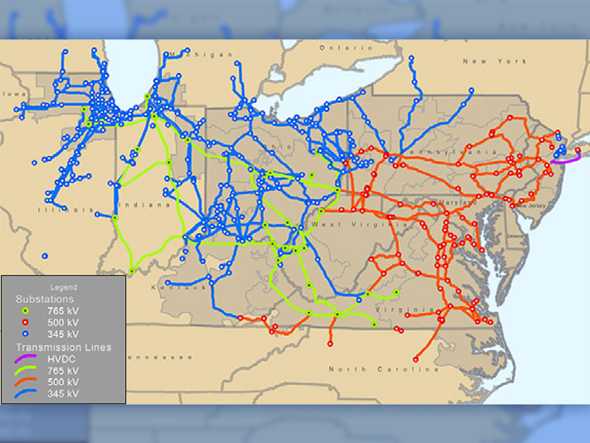 PJM's backbone transmission system