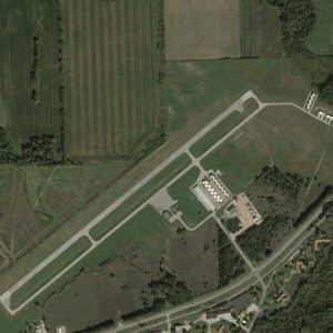 The Tuscola County Airport, which includes a paved runway and a turf runway, is in a region of Michigan's "thumb"  that is home to numerous wind turbines.