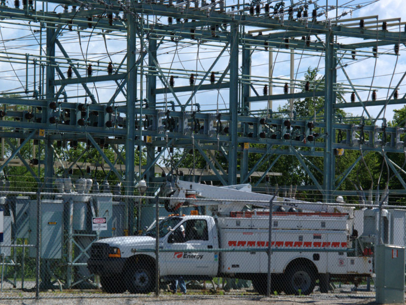 A Duke Energy substation in Lafayette, Ind., hometown of one of the conspirators