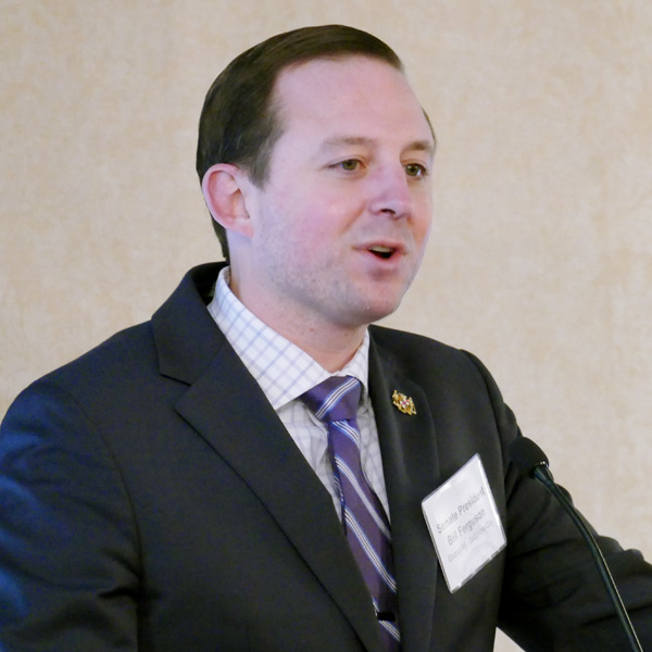 From left: Mallik Angalakudati, Washington Gas; William Ellis, Pepco; Josh Greene, A.O. Smith; Maryland People's Counsel David Lapp and Katherine Magruder, Maryland Clean Energy Center