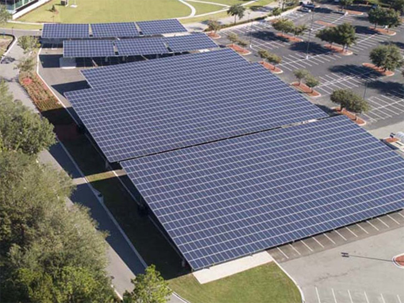 A Washington bill would encourage construction of solar canopies over large parking lots with generous tax incentives.