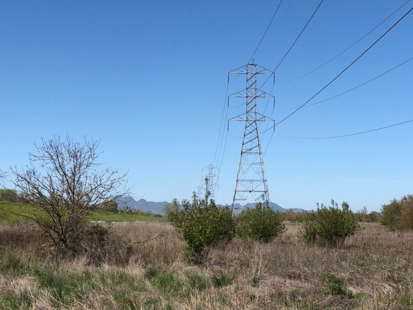 A segment of the Pacific AC Intertie handles wheel-throughs from north to south in CAISO.