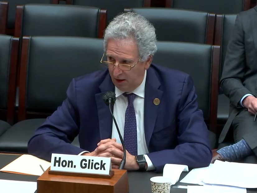 FERC Chairman Richard Glick testified at Wednesday's hearing of the House Energy and Commerce Committee's Energy Subcommittee.