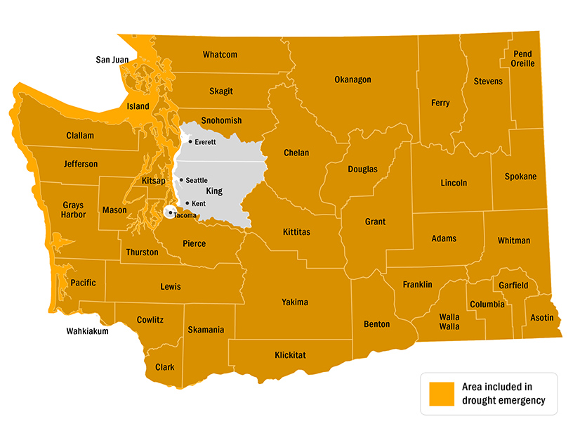 Nearly the entire state of Washington was under a drought emergency by mid-summer last year, a condition that's highly likely to occur again this year.