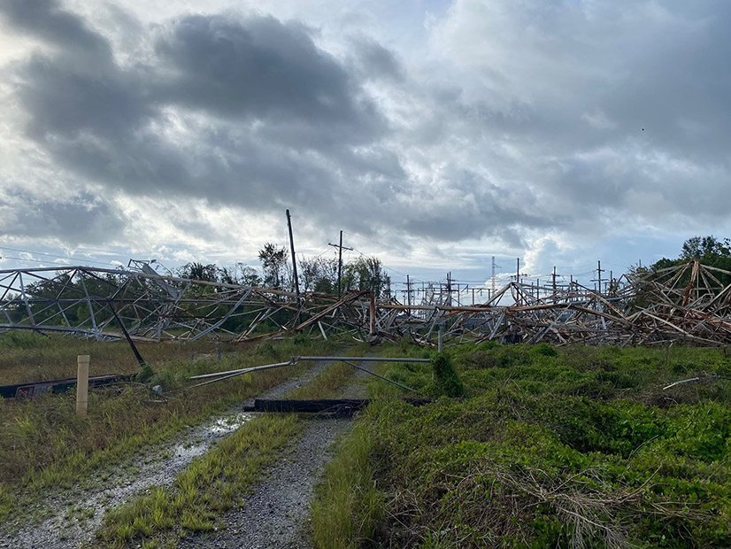 Damage from this year's Hurricane Ida in Louisiana