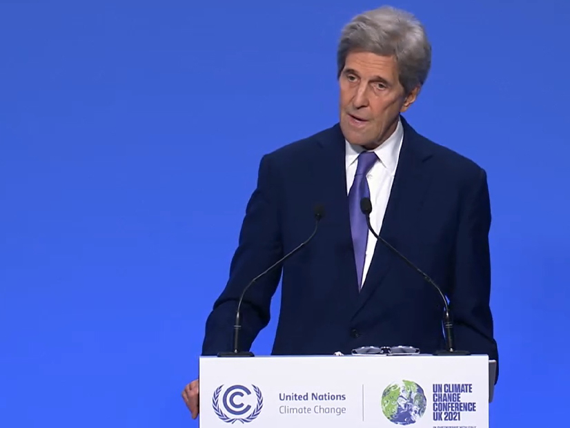 U.S. Special Presidential Envoy for Climate John Kerry said on Saturday that the final adopted text at COP26 gives a ...clear blueprint... for ambition through 2050.