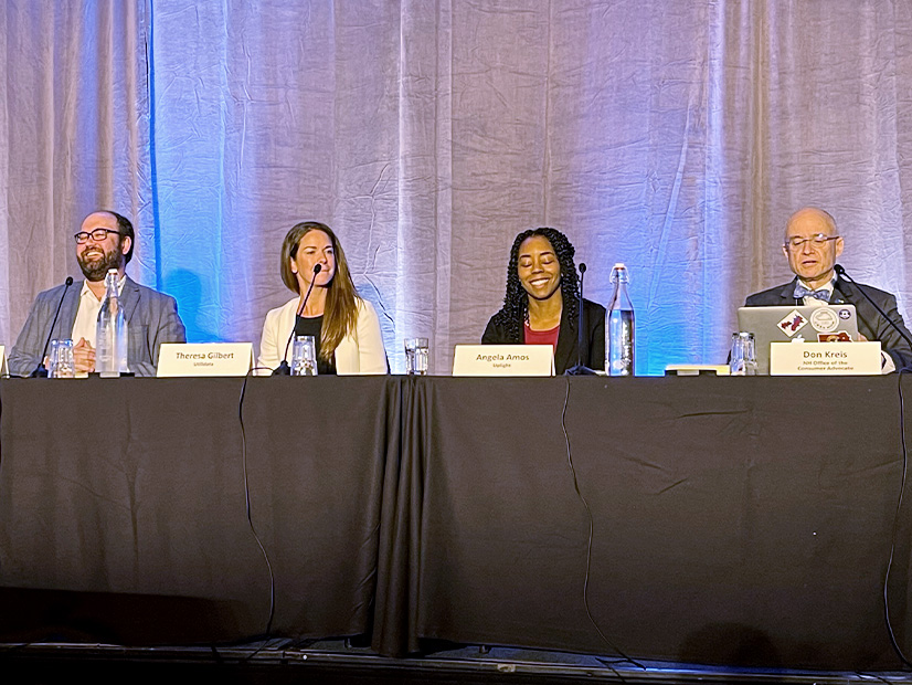 From left: Travis Kavulla, NRG Energy; Theresa Gilbert, Utilidata; Angela Amos, Uplight; Donald Kreis, New Hampshire Office of Consumer Advocate.