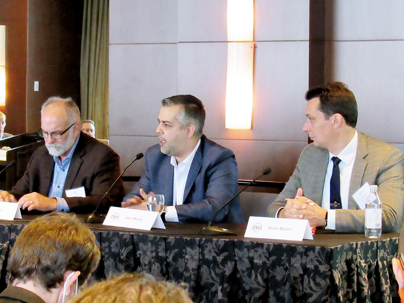 From left: MISO's Clair Moeller, NERC's John Moura and ESIG's Aaron Bloom From left: MISO's Clair Moeller, NERC's John Moura and ESIG's Aaron Bloom