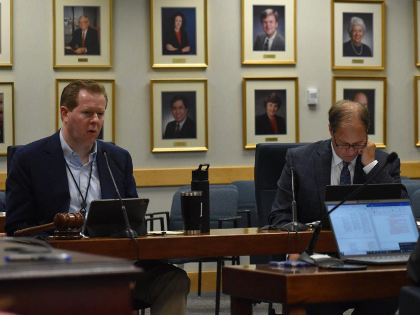 Texas PUC's Will McAdams shares his thoughts with fellow commissioners and attendees during an Oct. 22 work session.
