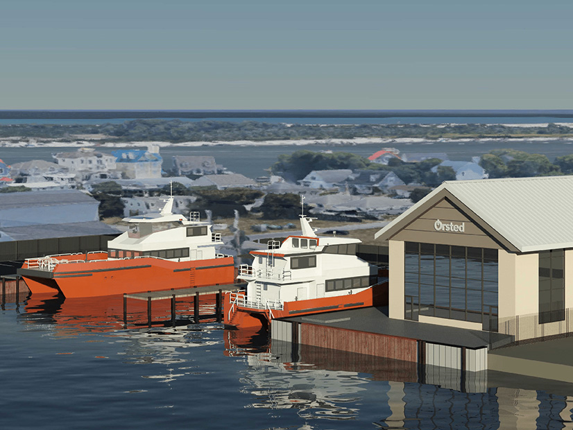 Conceptual design for the $20 million offshore wind operations and maintenance ..rsted announced for west Ocean City, which will house up to three emissions-free crew transfer vessels that will service the Skipjack Wind project.