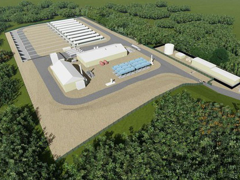 Artists conception of the proposed LNG storage and shipping facility.