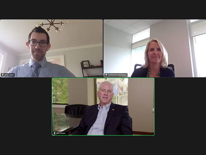 Alex Judd, Connecticut Power and Energy Society; Catherine Stempien, Avangrid; Joe Nolan, Eversource Energy